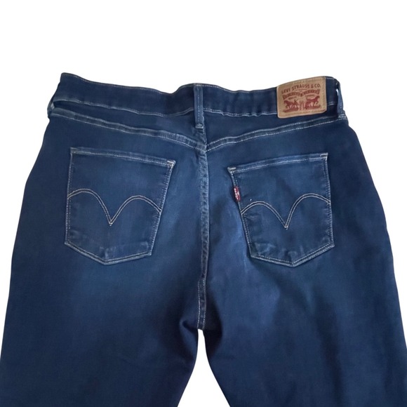 Levi Strauss Co Womens Mid Rise Skinny Jeans Dark Wash Size 32 - Picture 3 of 8